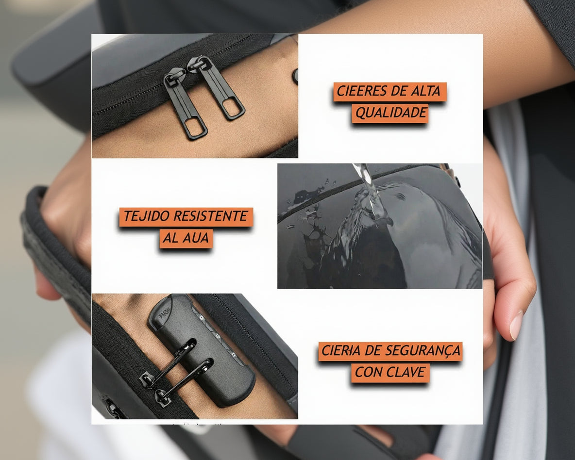 
Material resistente y repelente al agua.