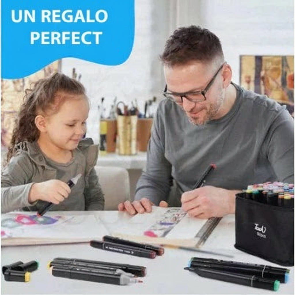 🎨Juego De 80 Marcadores Doble punta